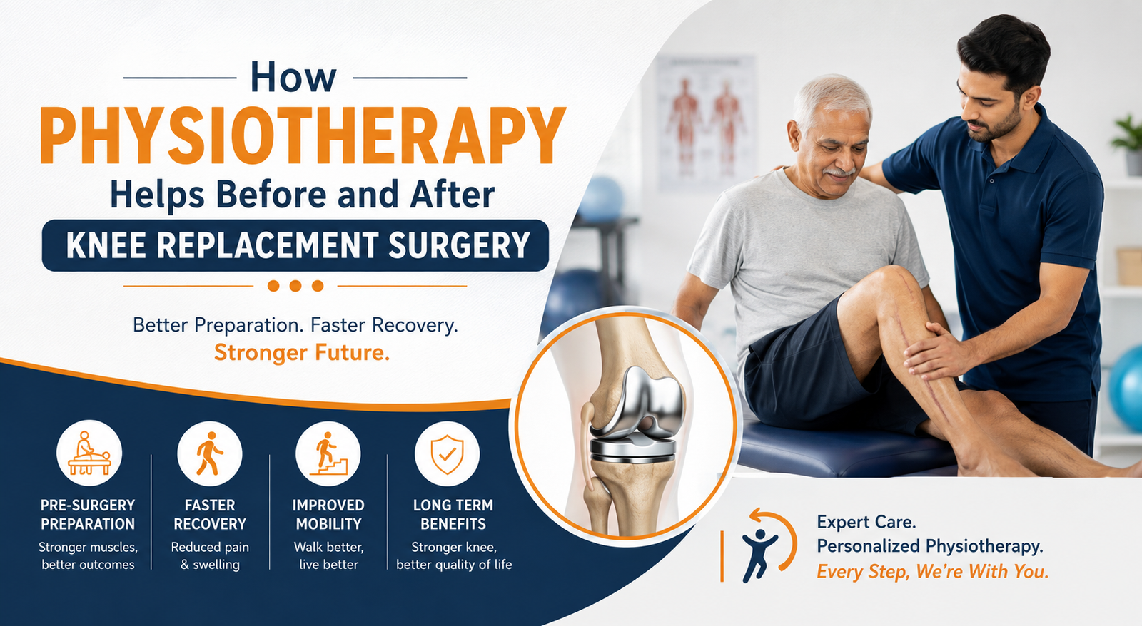 How Physiotherapy Helps Before and After Knee Replacement Surgery